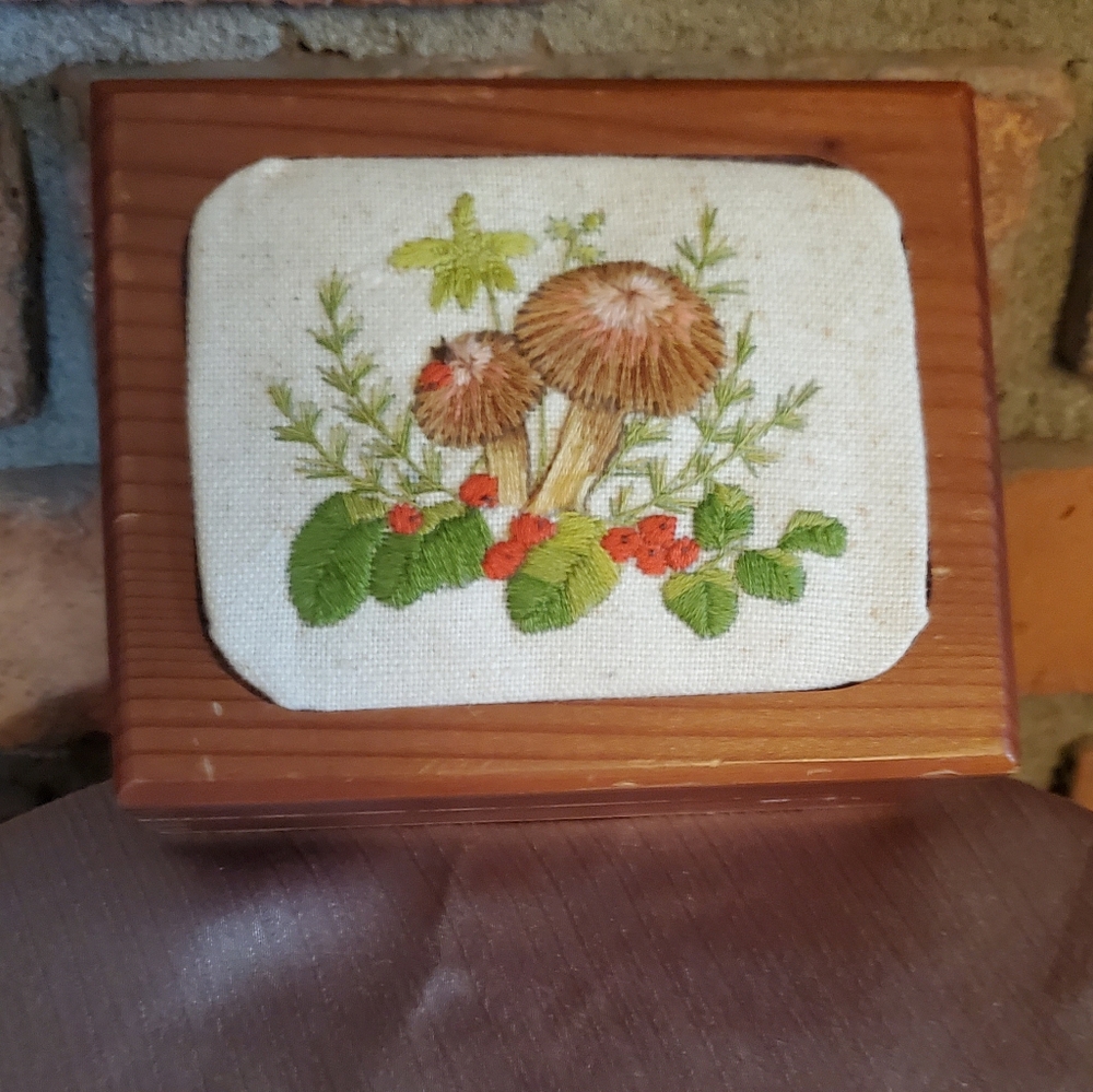 Vintage embroidered box